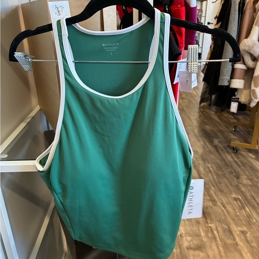 Athleta seabreeze cropped bikini top in green size L NWT - Picture 1 of 3